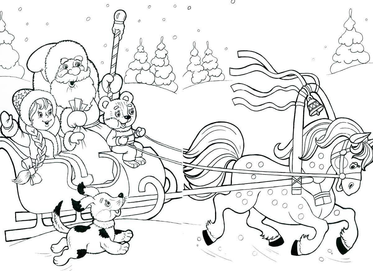 Cute santa claus coloring page