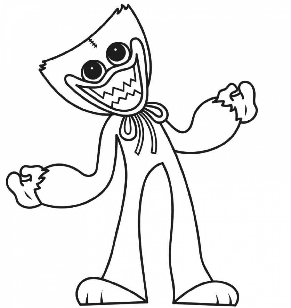 Happy haggy waggie coloring page
