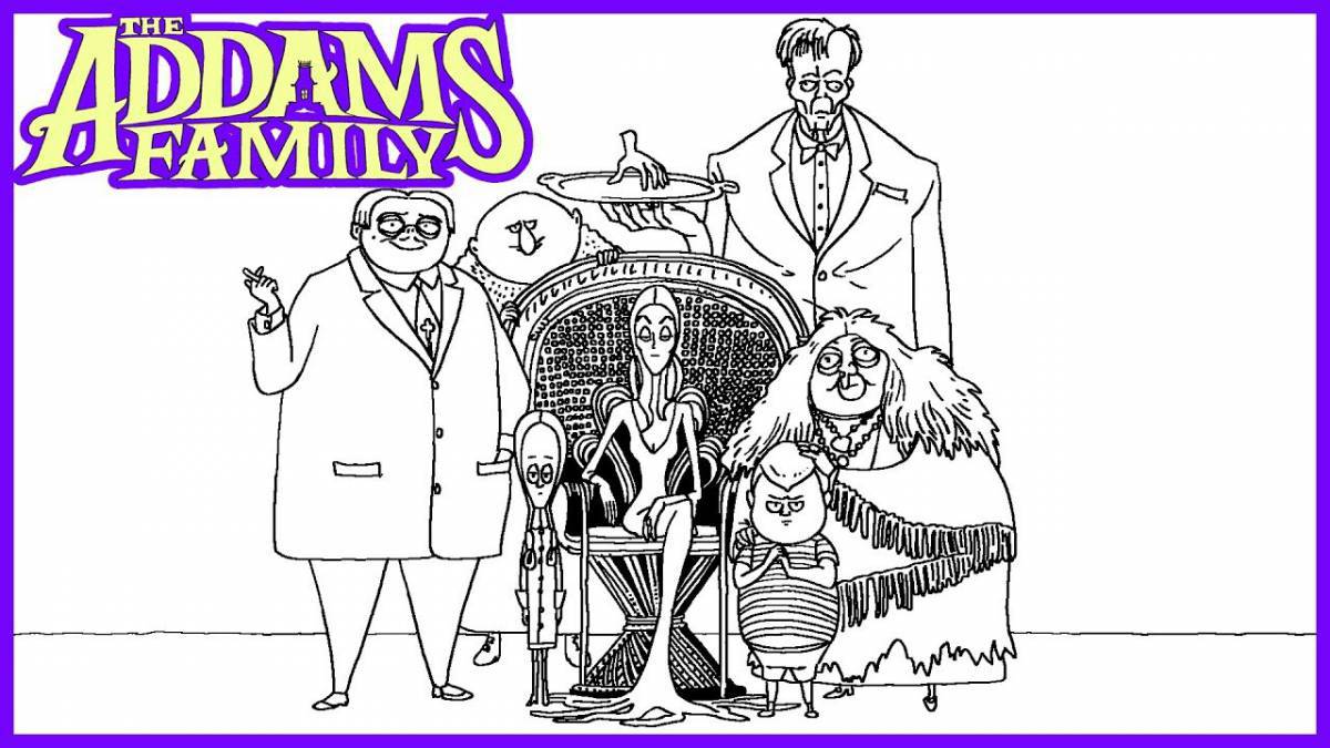Animated addams family coloring book