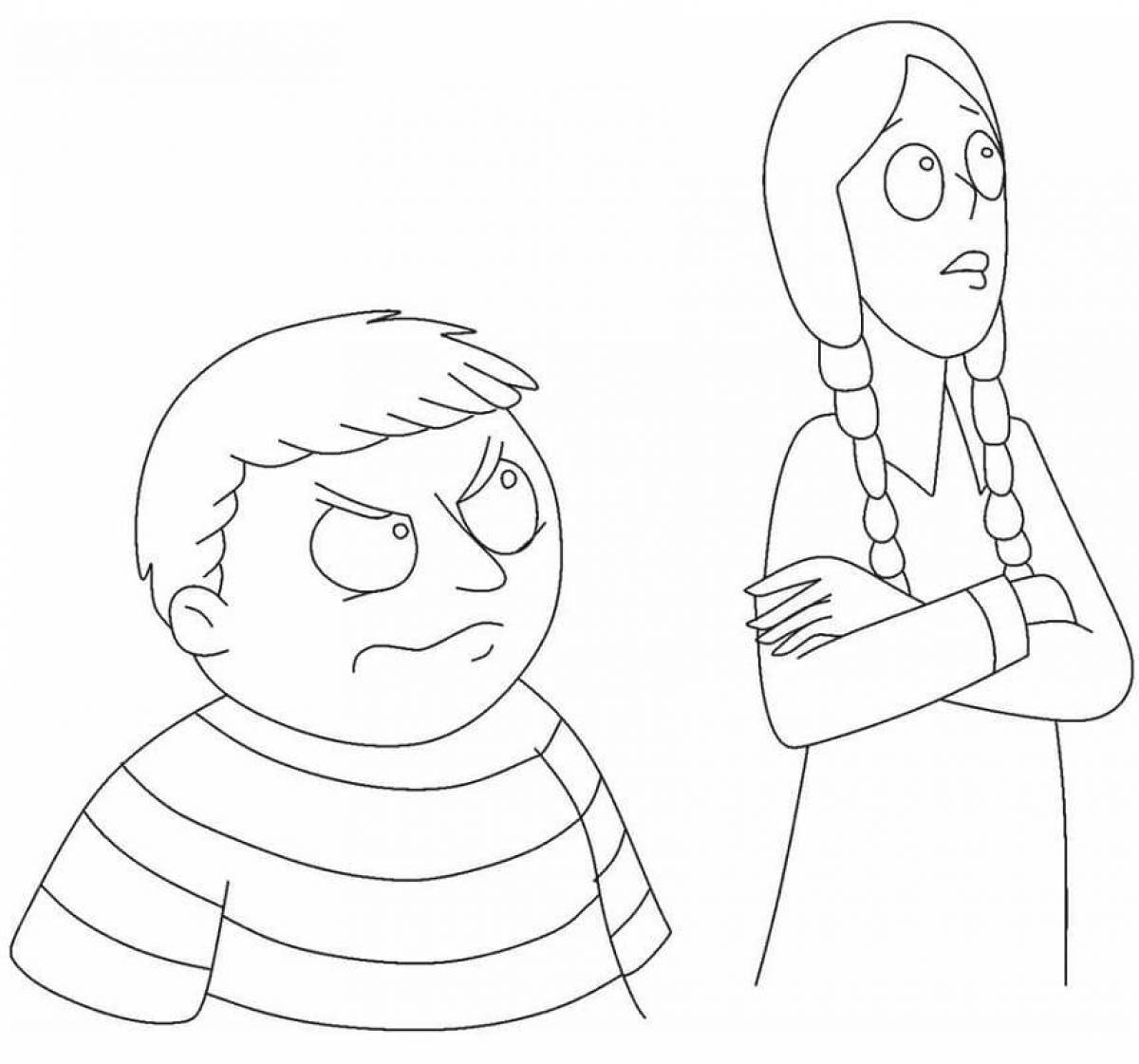 Exciting Addams Family coloring book