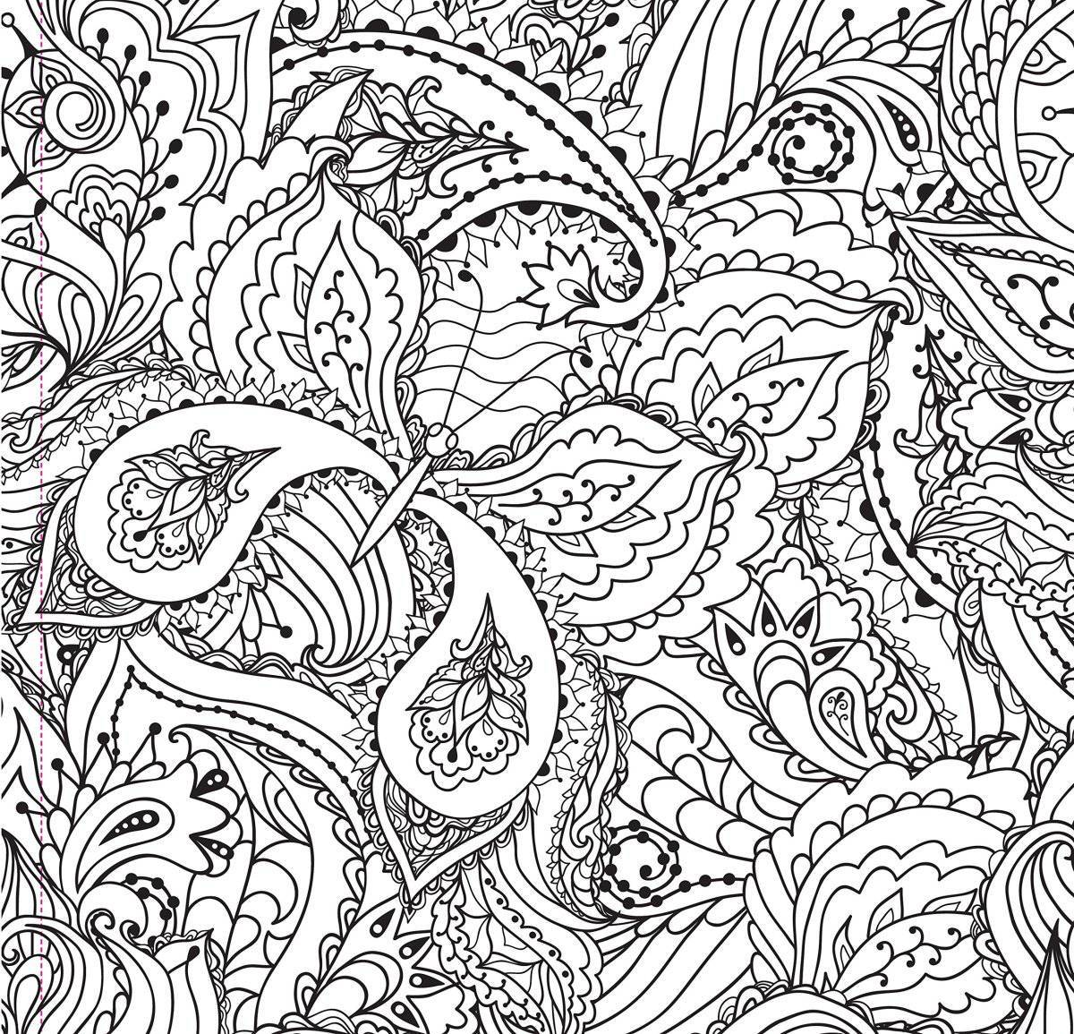 Exquisite coloring book for all adults