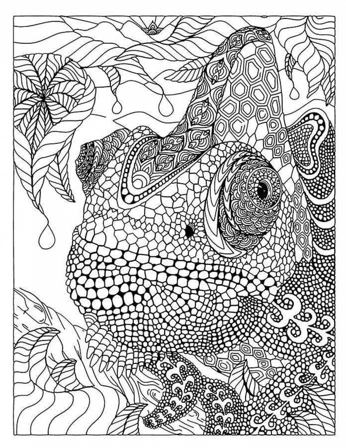 Large coloring book for all adults