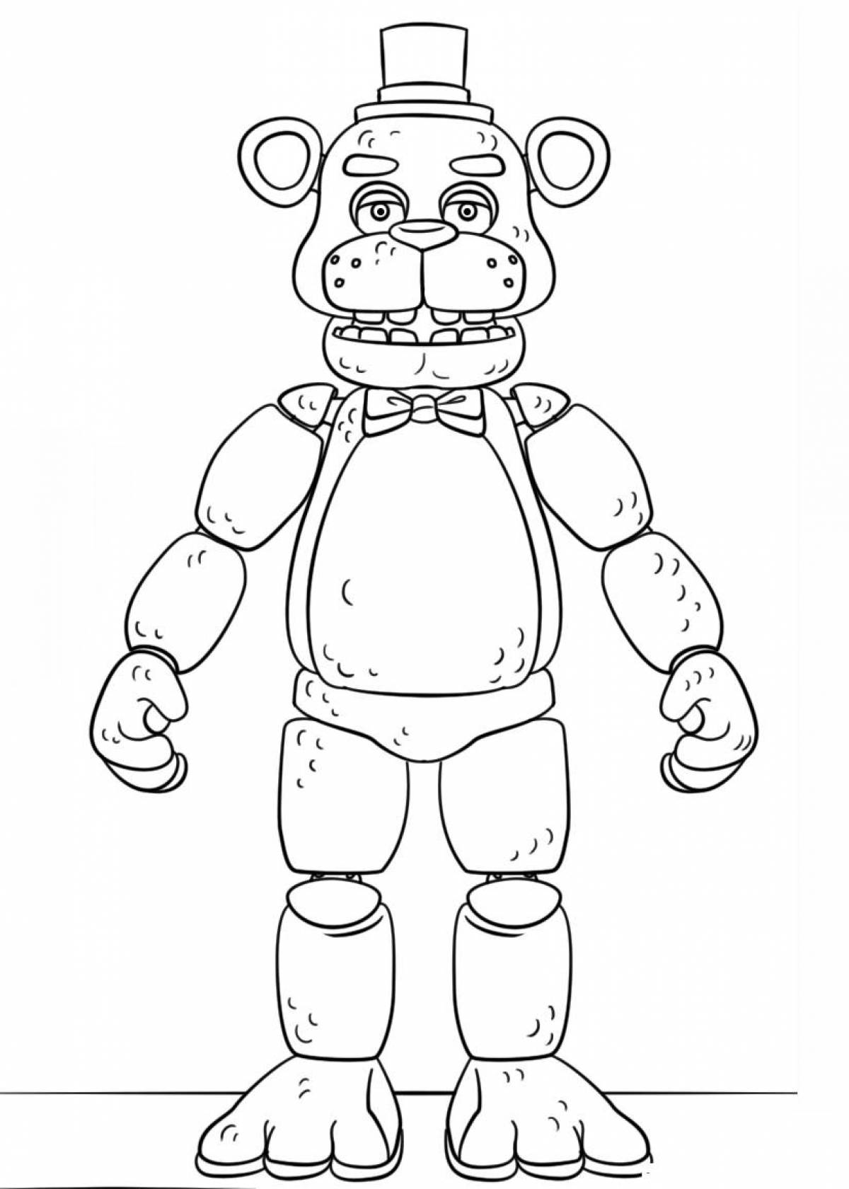 Freddy's bright coloring page