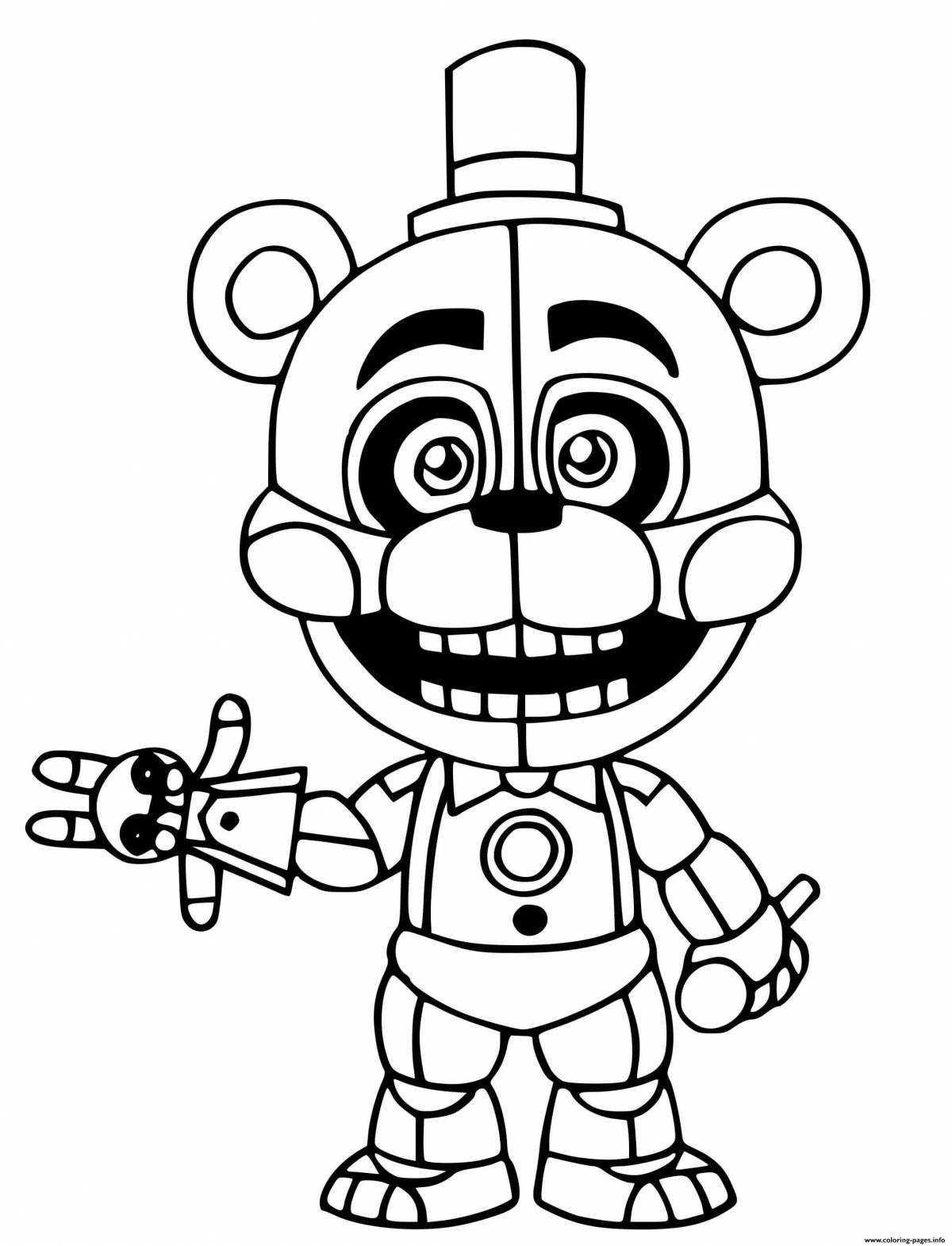 Coloring freddy bold