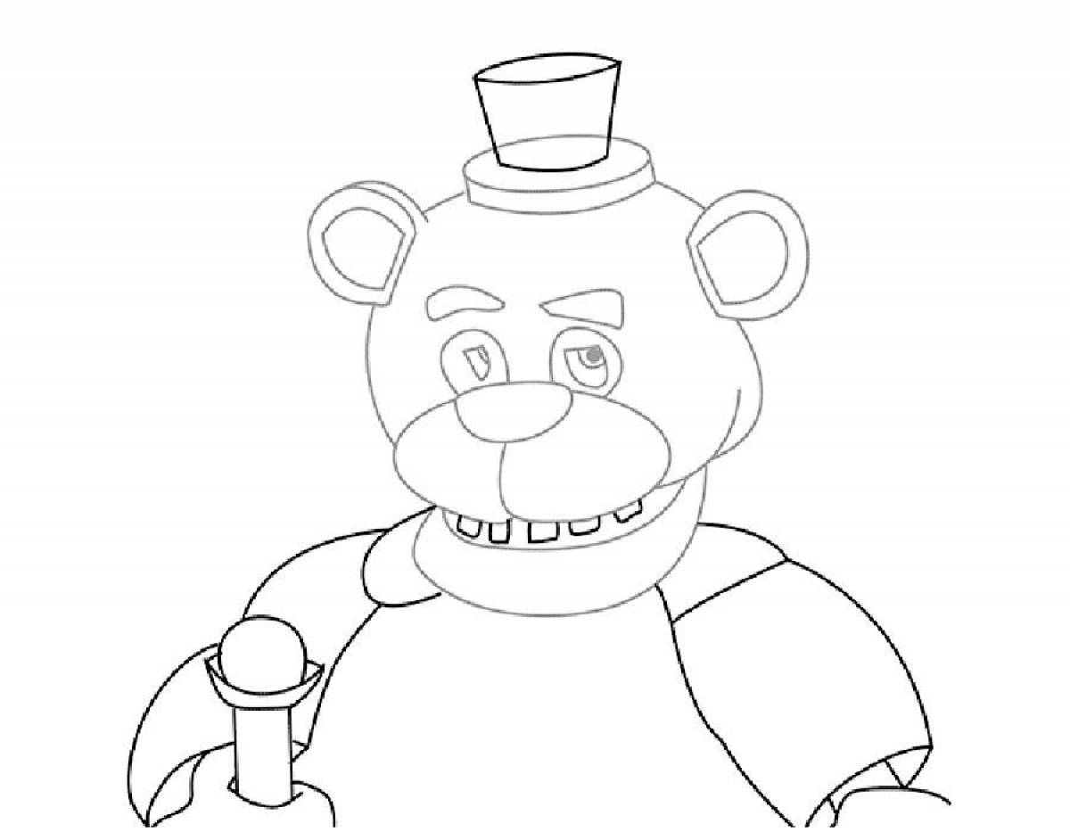 Coloring page holiday freddy