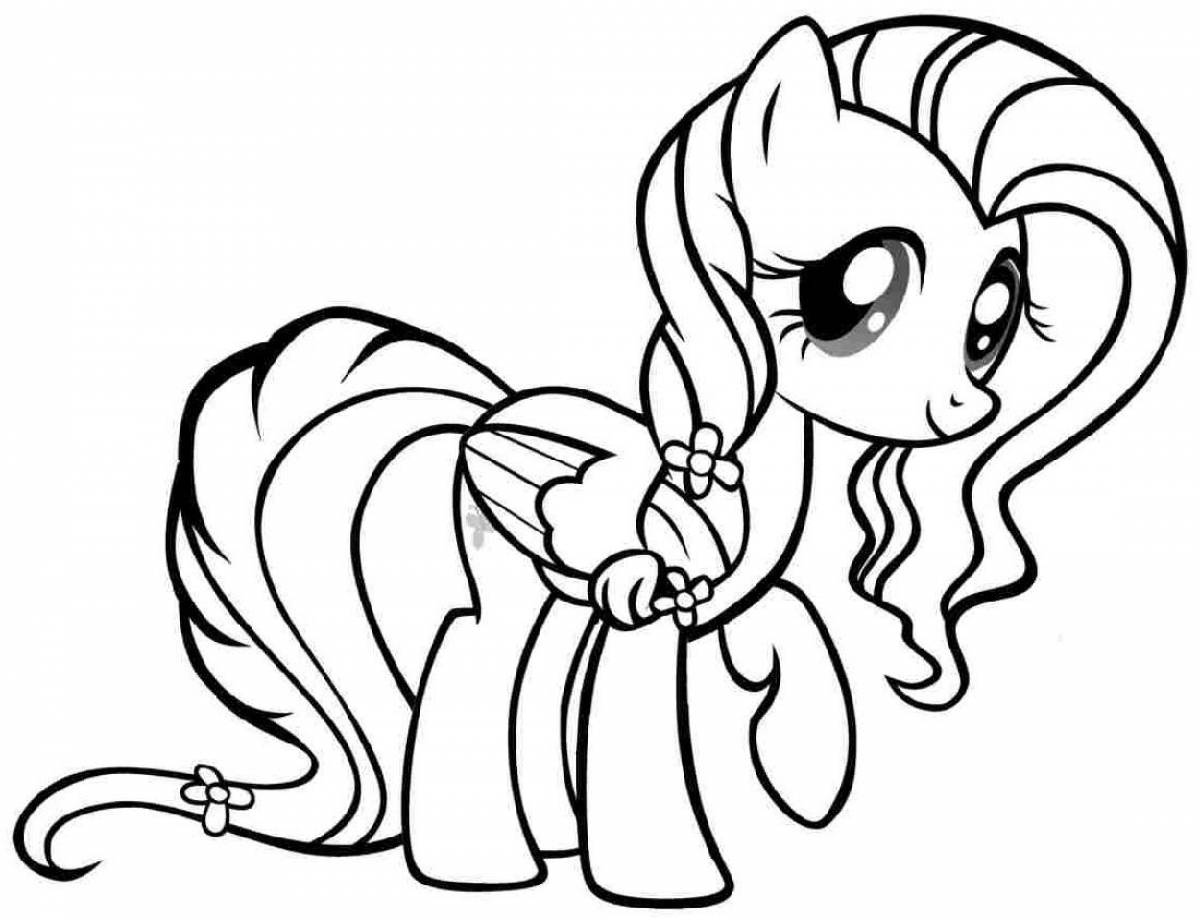 Adorable pony coloring for girls