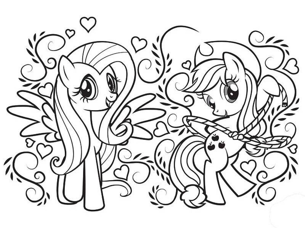 Cute pony coloring for girls