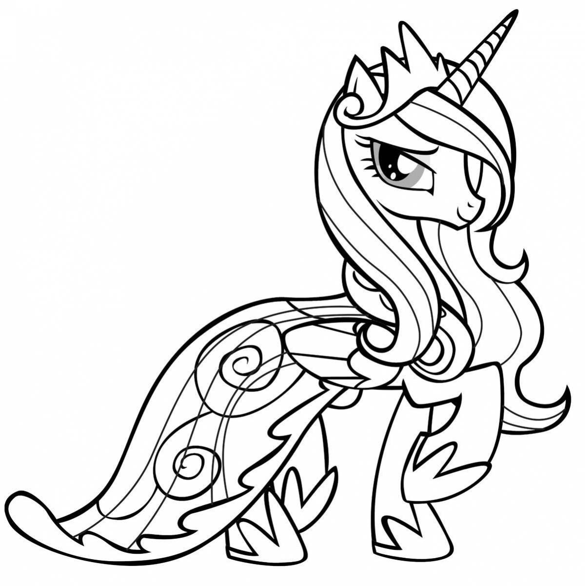 Amazing pony coloring for girls