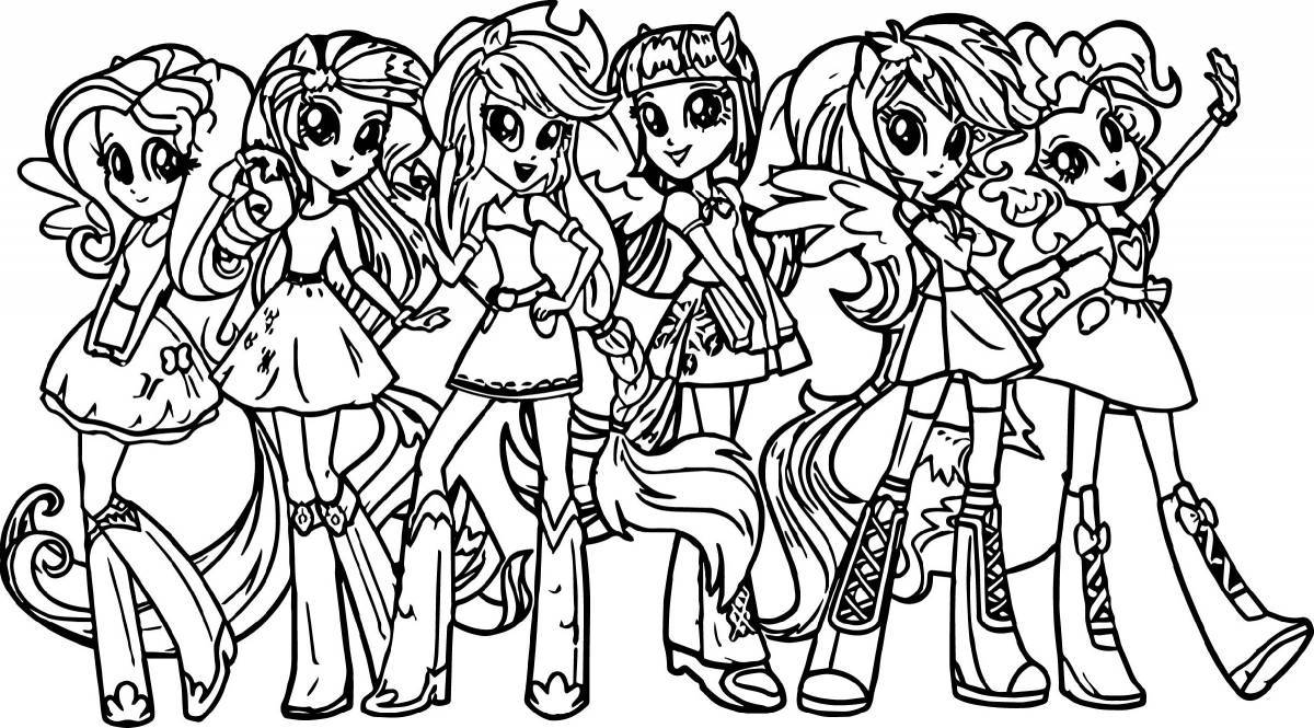 Shine pony coloring for girls