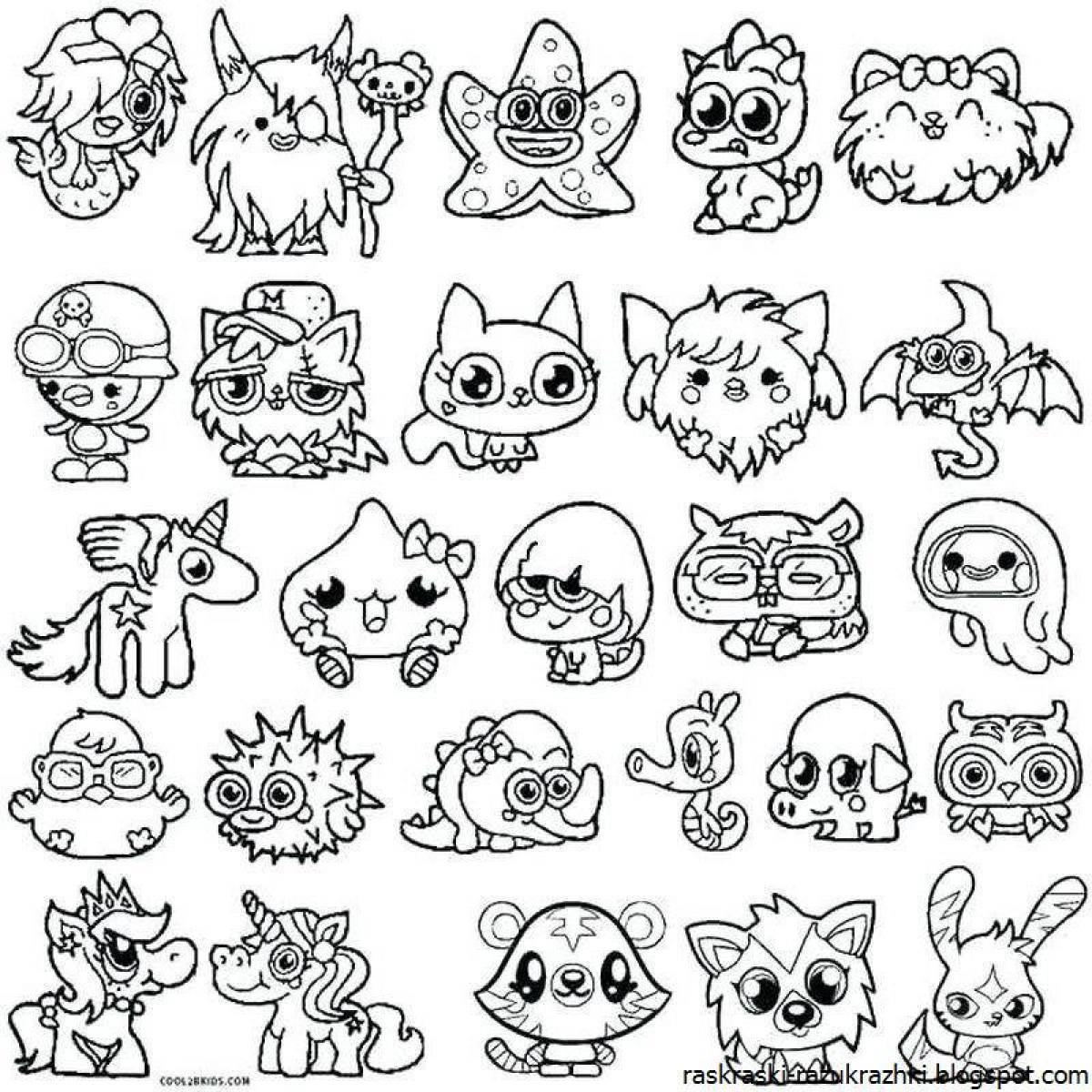 Attractive stickers for coloring