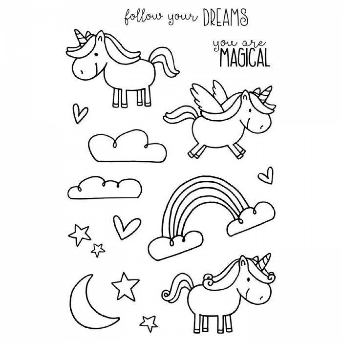 Fun stickers for coloring