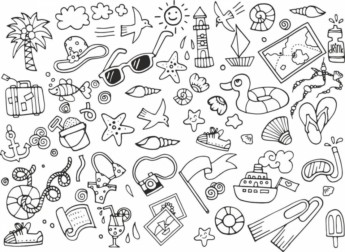 Friendly coloring stickers