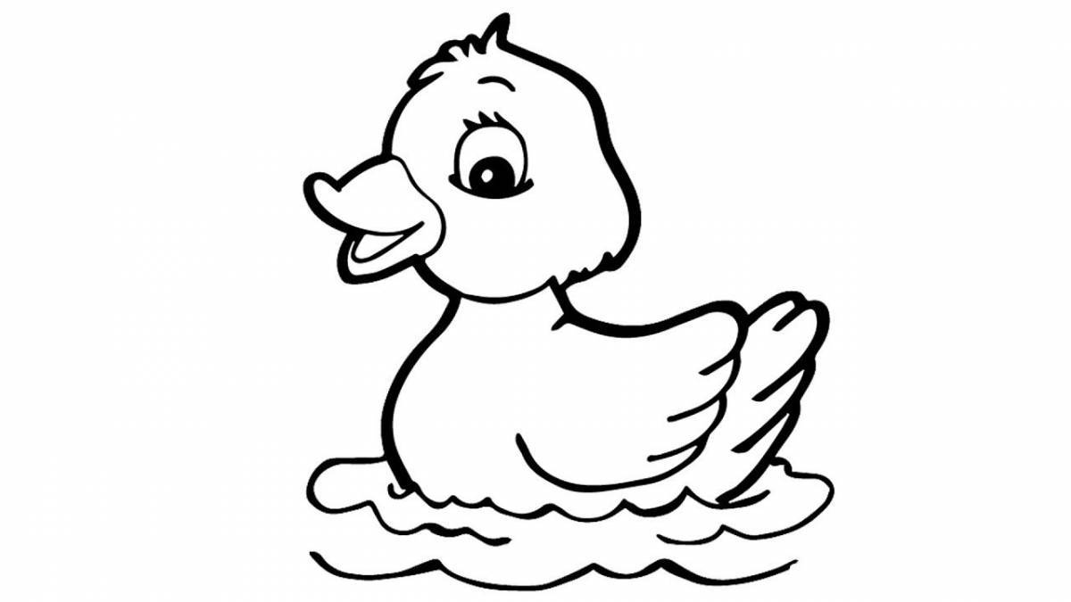 Fun coloring duck
