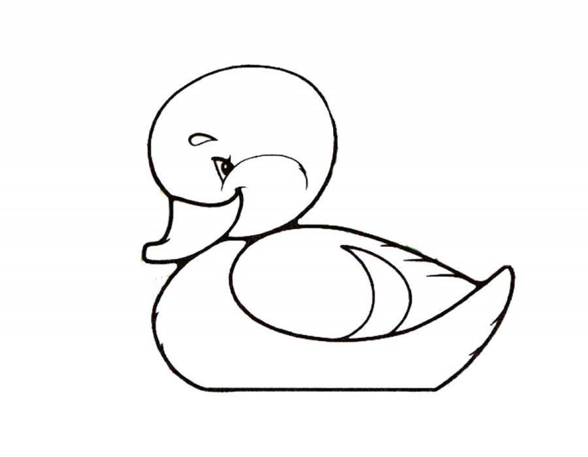 Charming duck coloring book