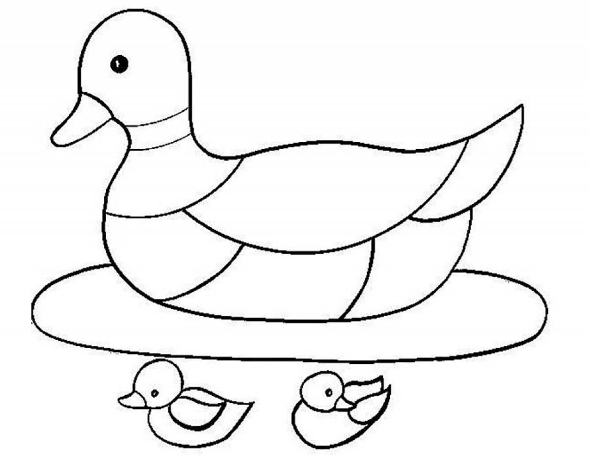 Funny coloring duck
