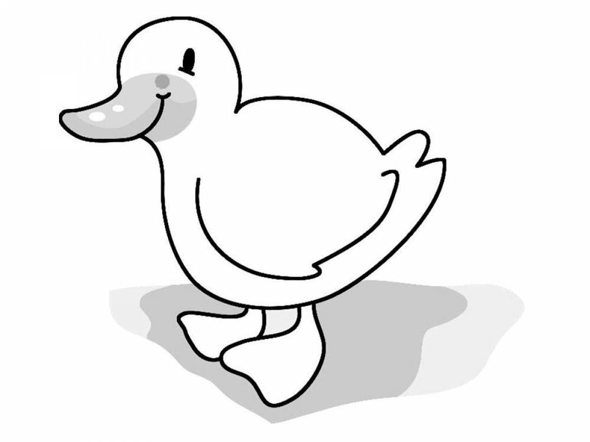 Waddling duck coloring page