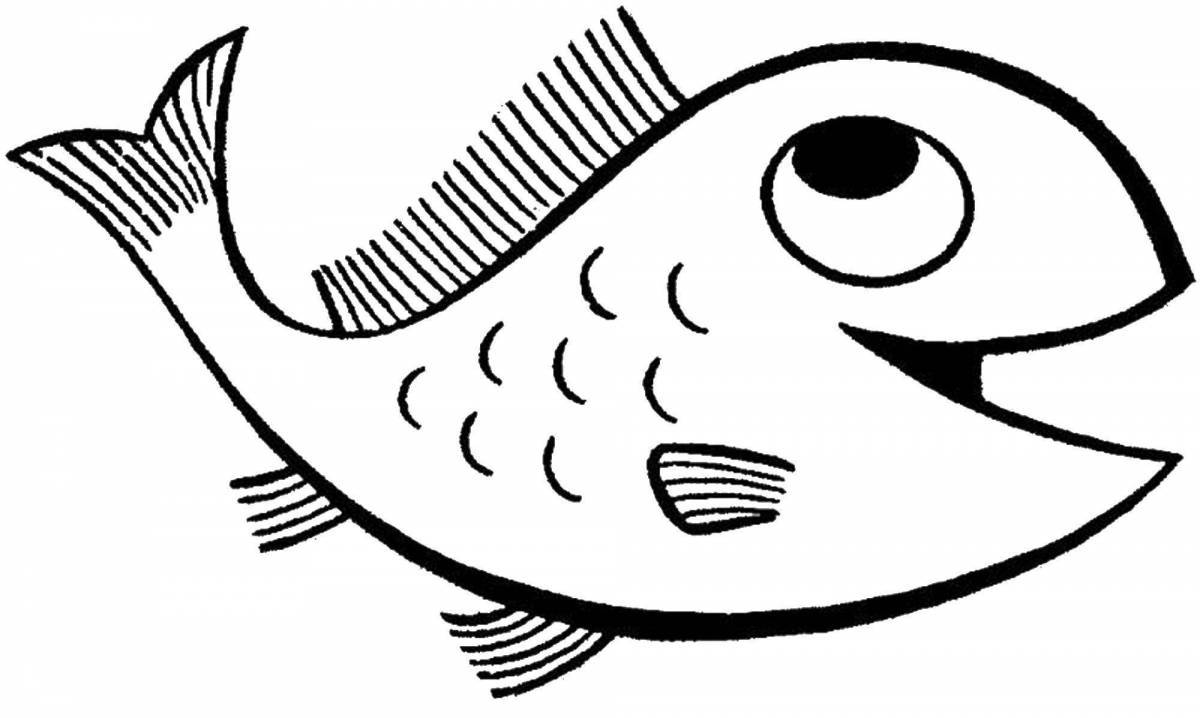 Светящаяся раскраска рыбка