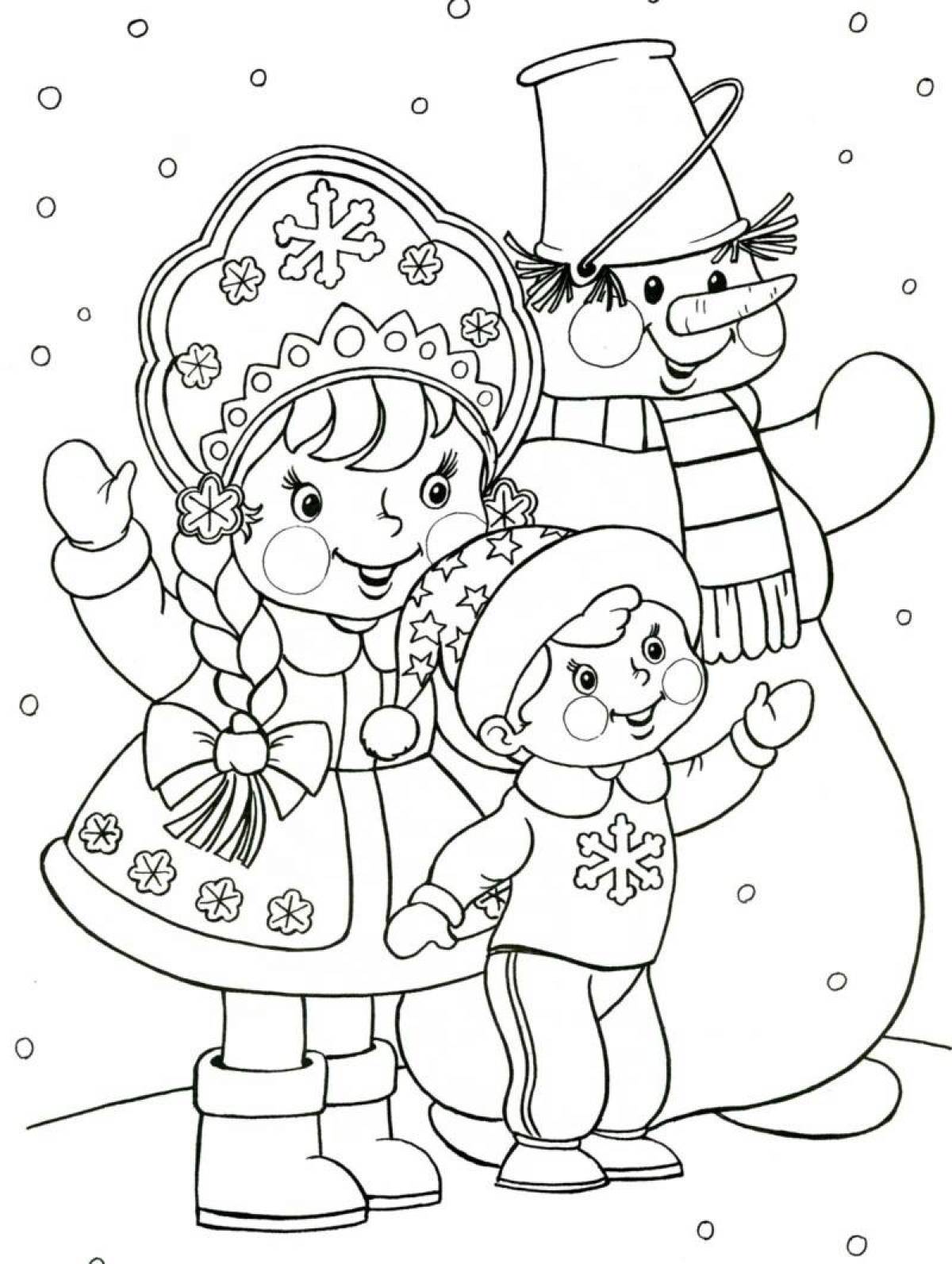 Fascinating Christmas coloring book for kids