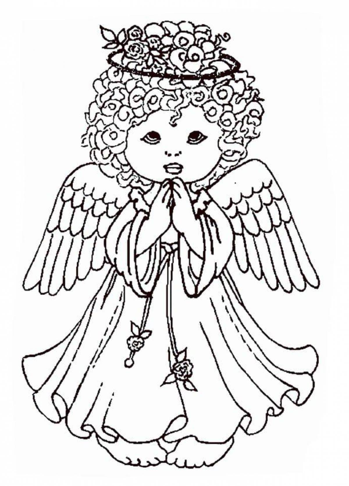 Peaceful angel coloring