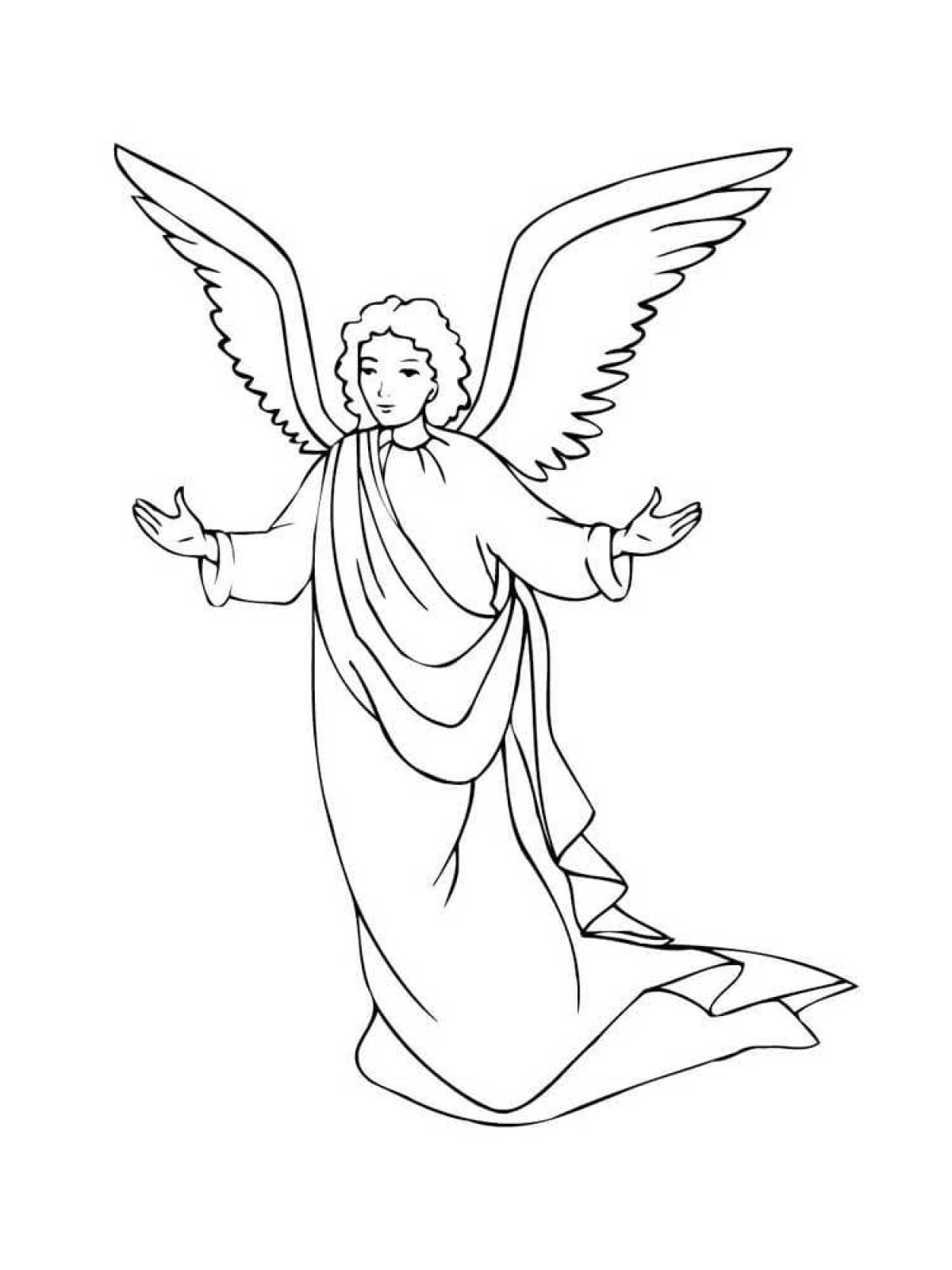 Sky-blessed angel coloring book