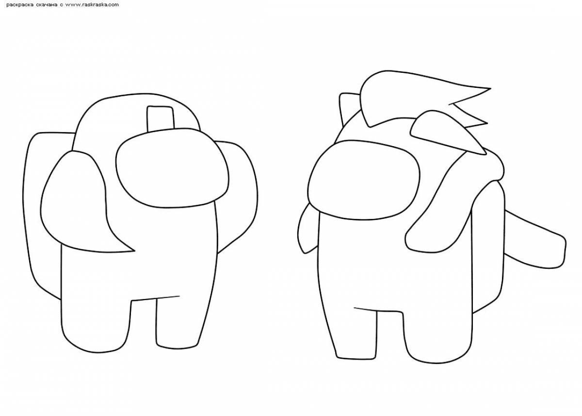 Веселая раскраска амогус