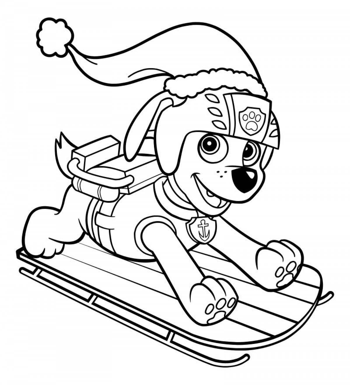 Adorable Paw Patrol coloring book for kids