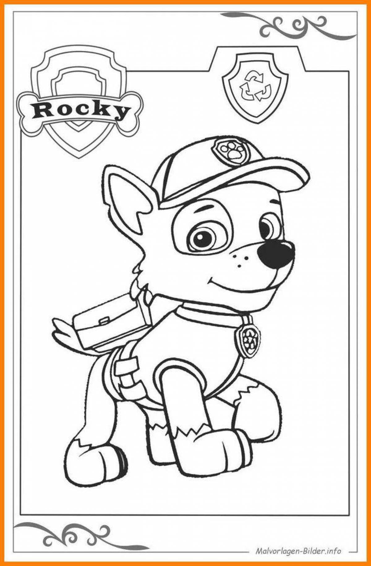 Fairytale Paw Patrol coloring book for kids
