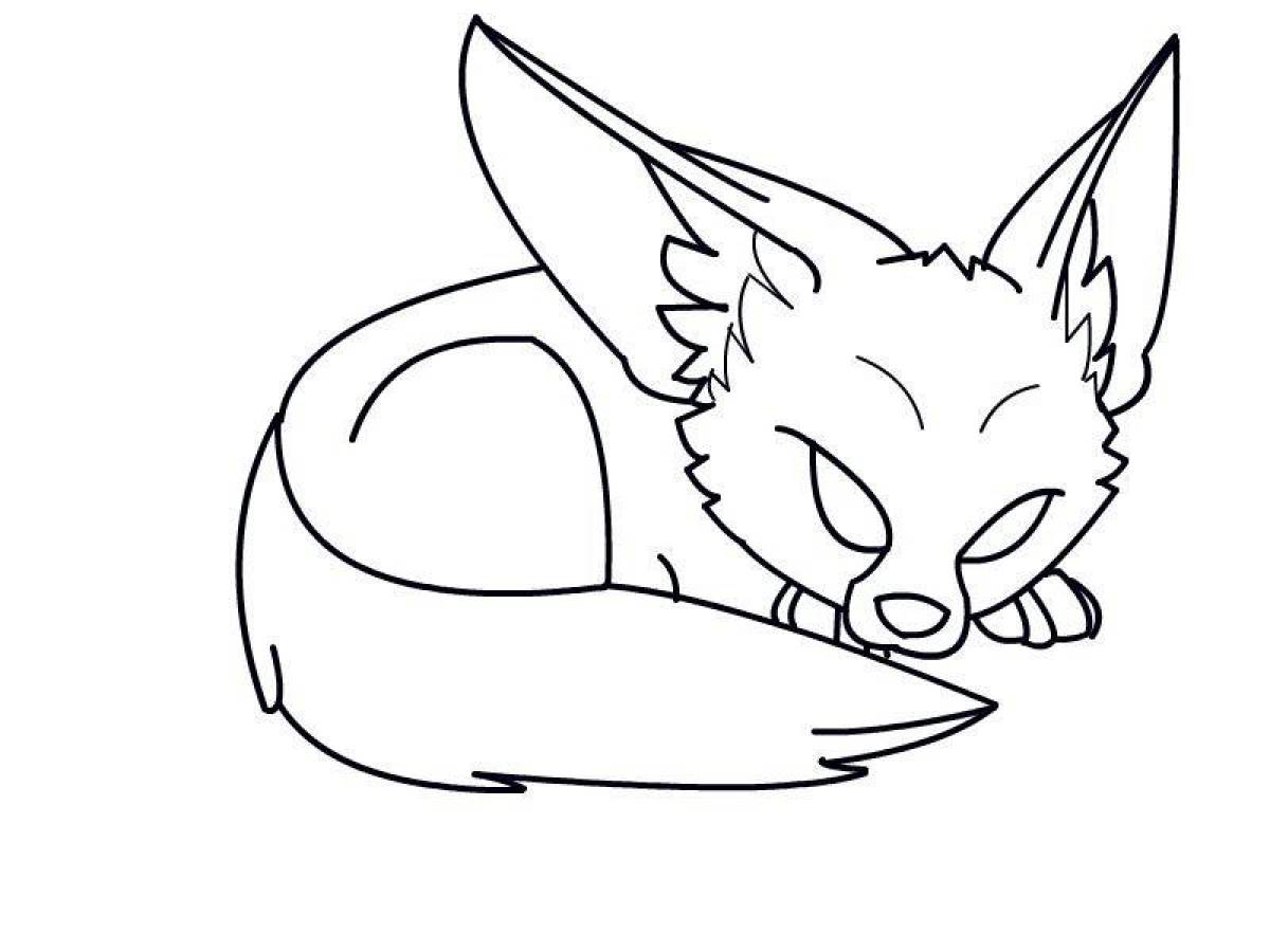 Agile coloring page fox