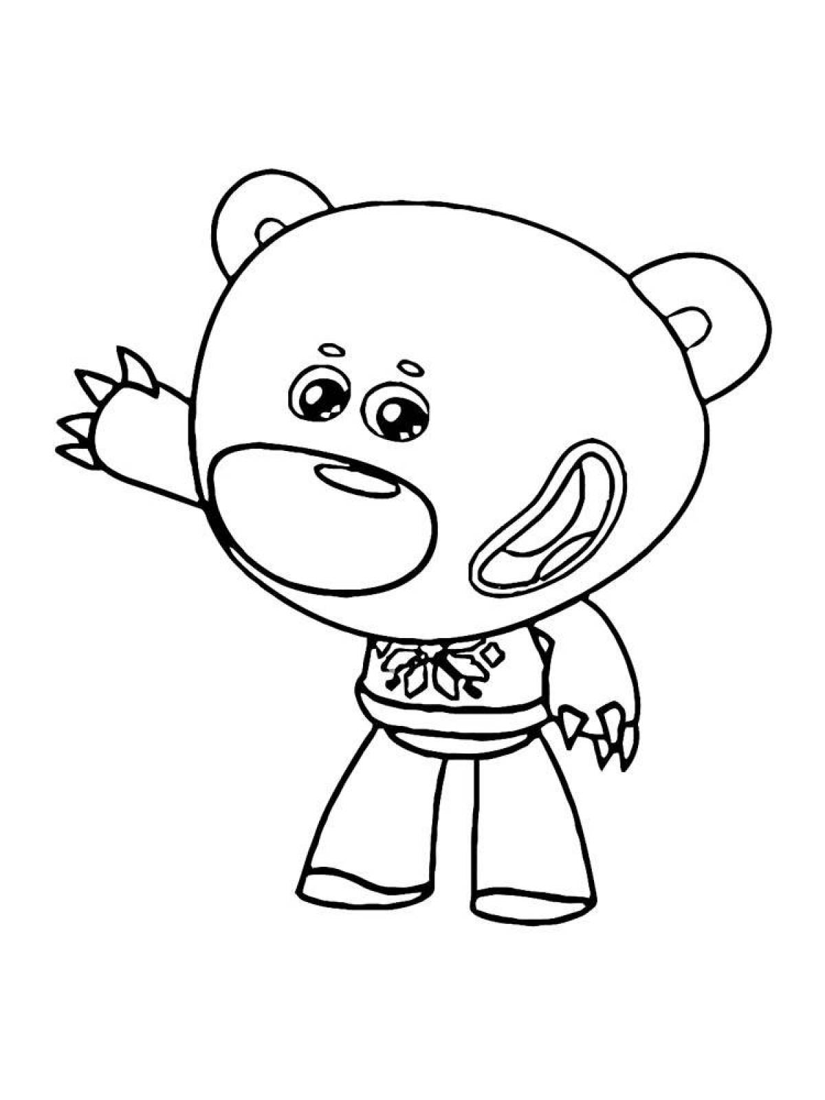 Cute bear cubs coloring pages