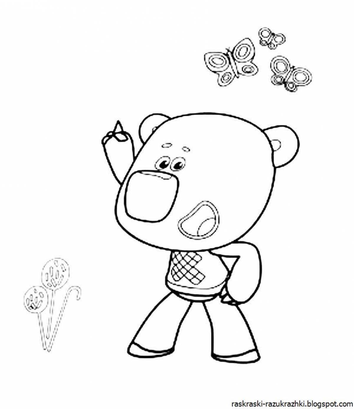 Bright bear coloring pages