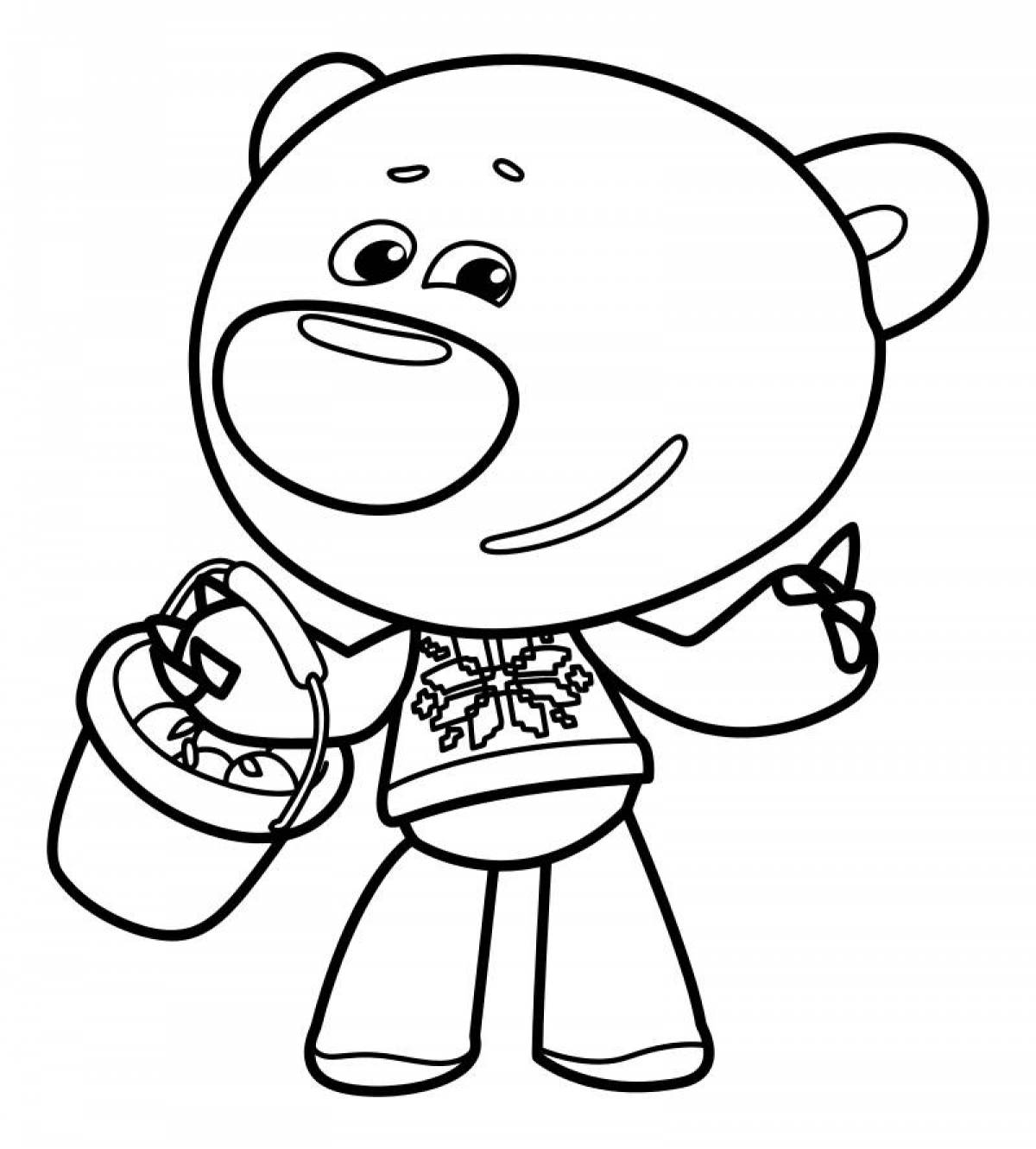 Cozy bear coloring pages