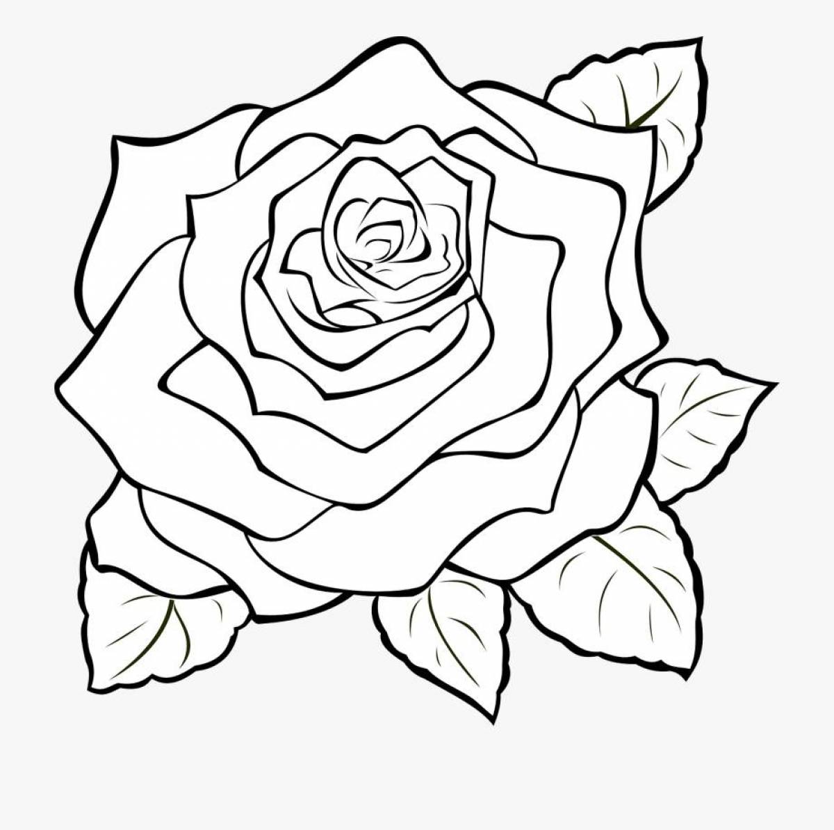 Ornate rose coloring book
