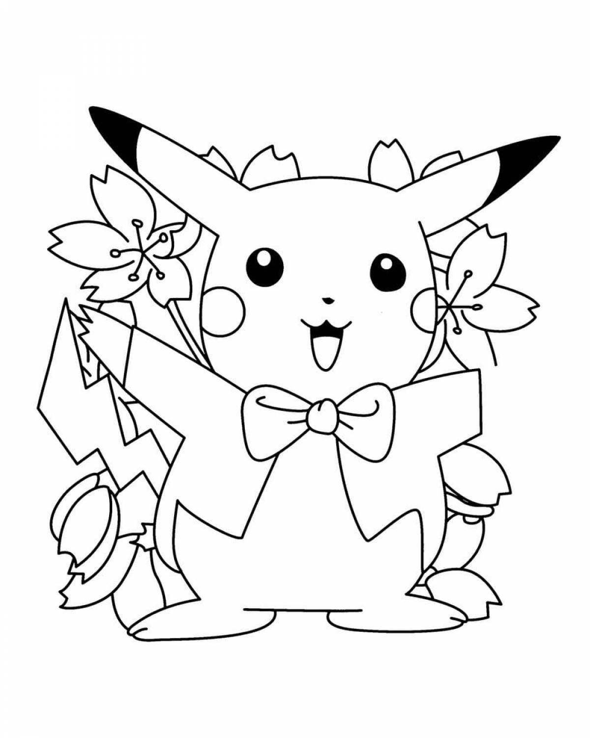 Glowing pikachu coloring book for kids