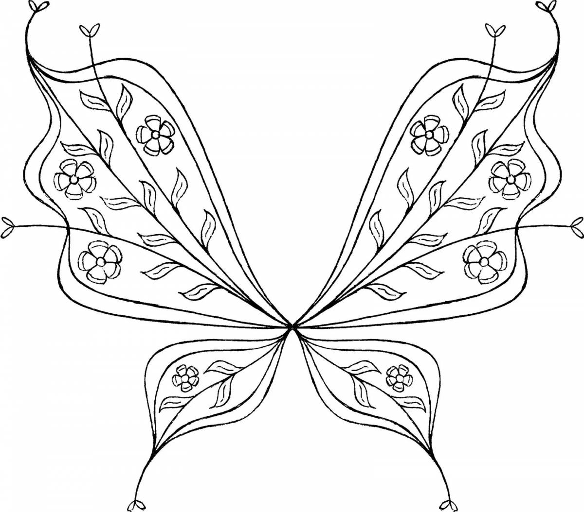 Крылья бабочки рисунок шаблон
