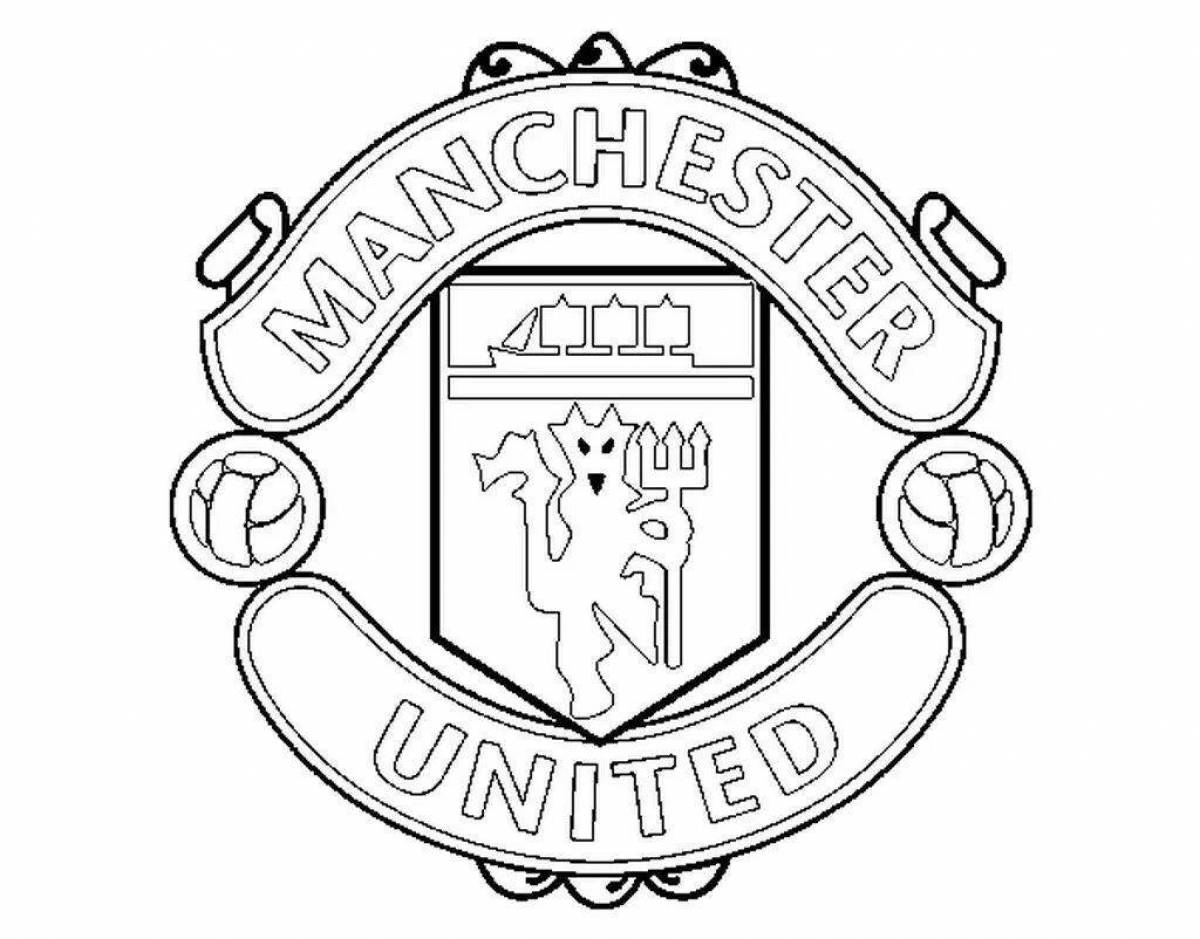 Эмблема Манчестер Юнайтед раскраска