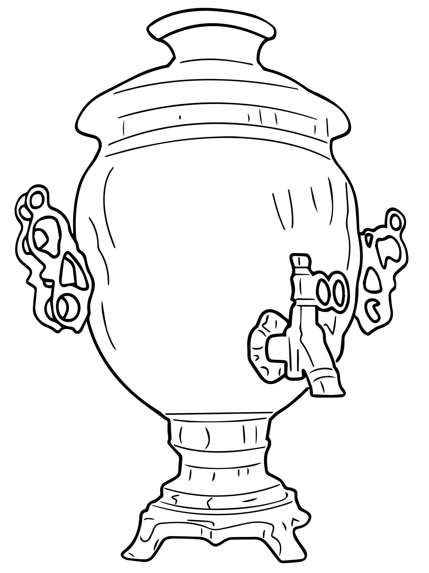 Tula samovar coloring page