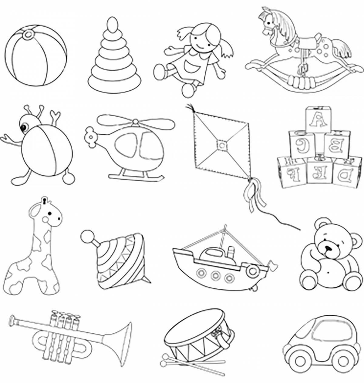 Toy factory coloring book