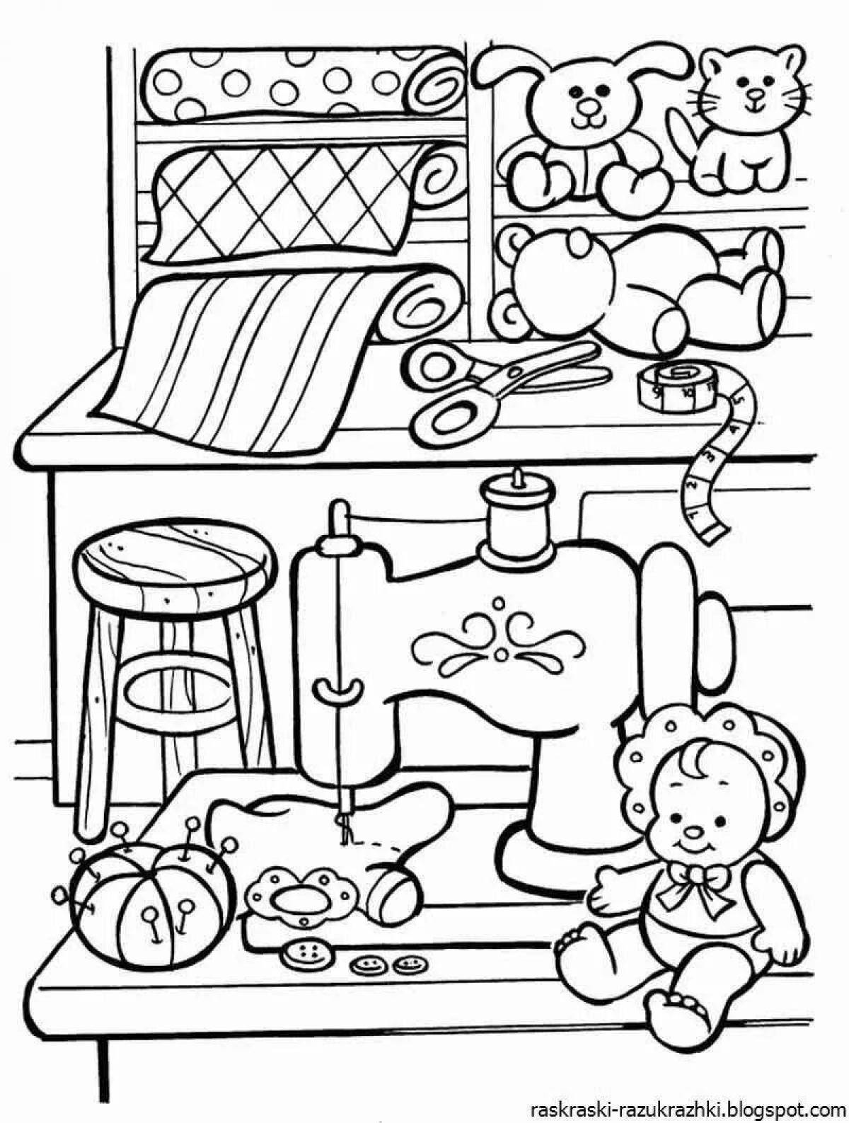 Magic Toy Factory Coloring Page