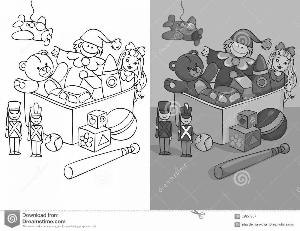 Glitter Toy Factory Coloring Page