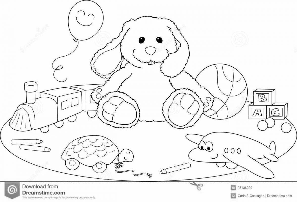 Fine toy factory coloring book