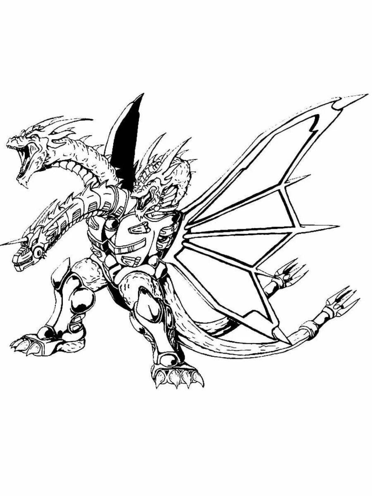 Photo Impressive coloring king ghidora