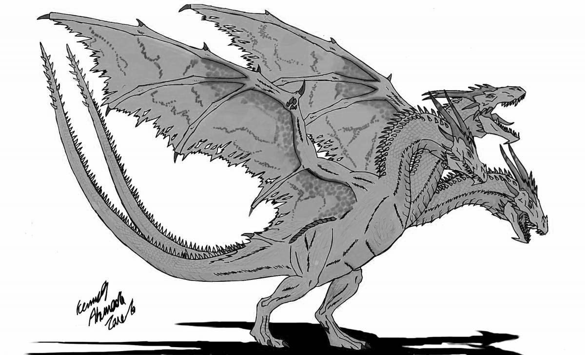 Photo Colossal coloring king ghidora