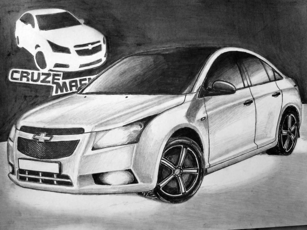 Chevrolet aveo coloring page bold