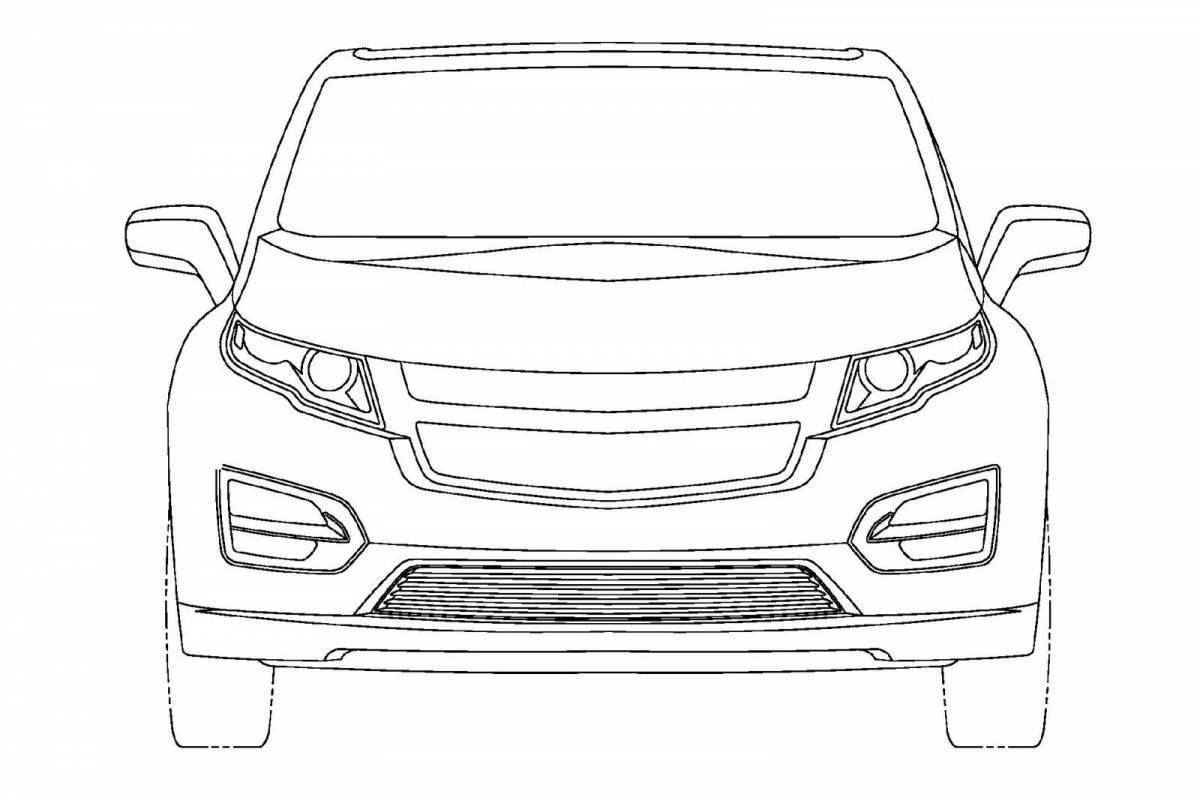 Coloring page shiny chevrolet aveo