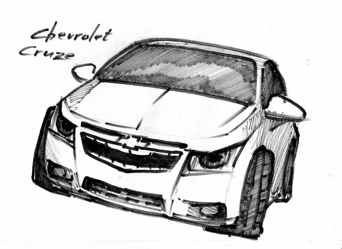 Amazingly animated chevrolet aveo coloring page