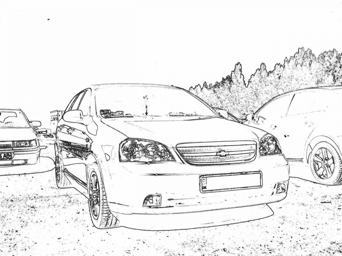 Amazingly playful chevrolet aveo coloring page