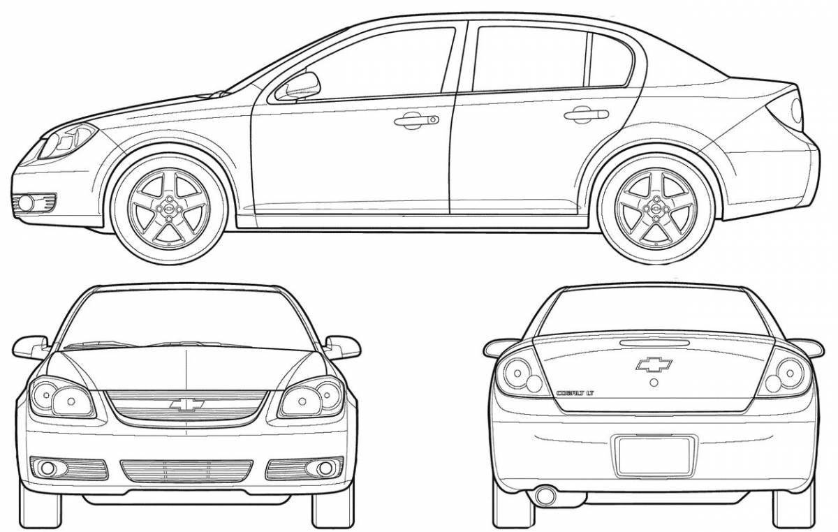 Amazingly charming chevrolet aveo coloring page