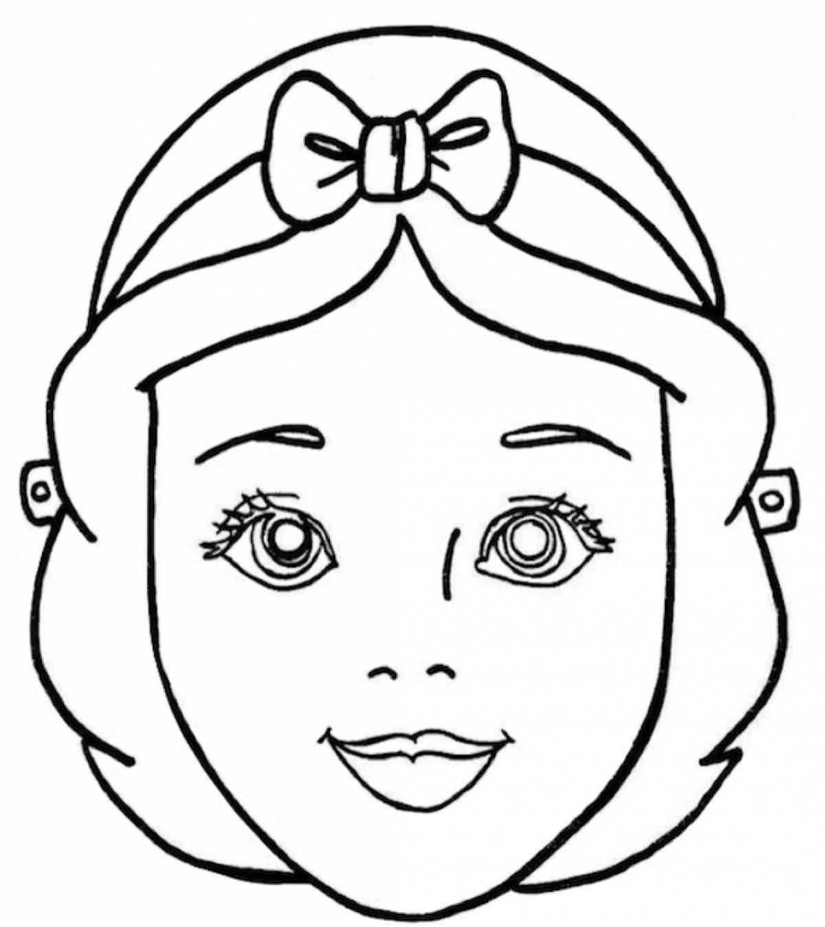 Creative human face coloring page