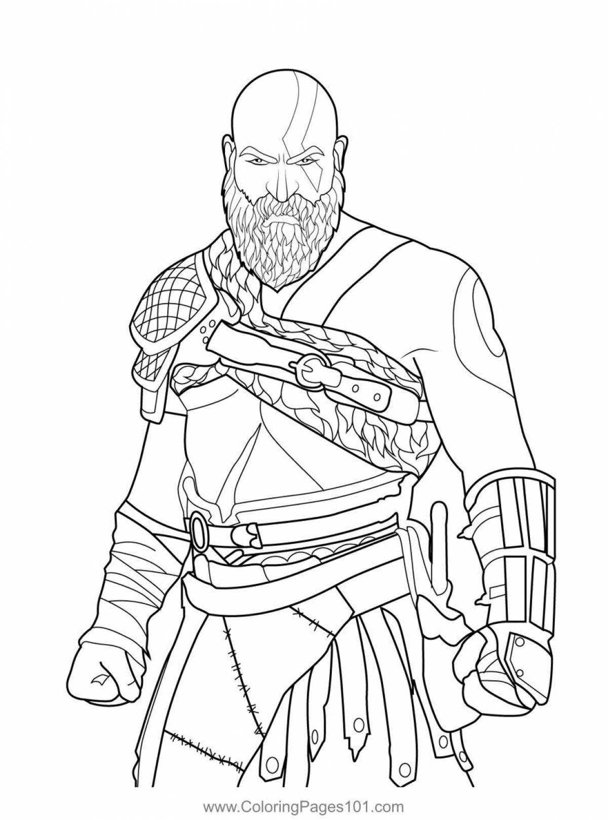 God of war majestic coloring book