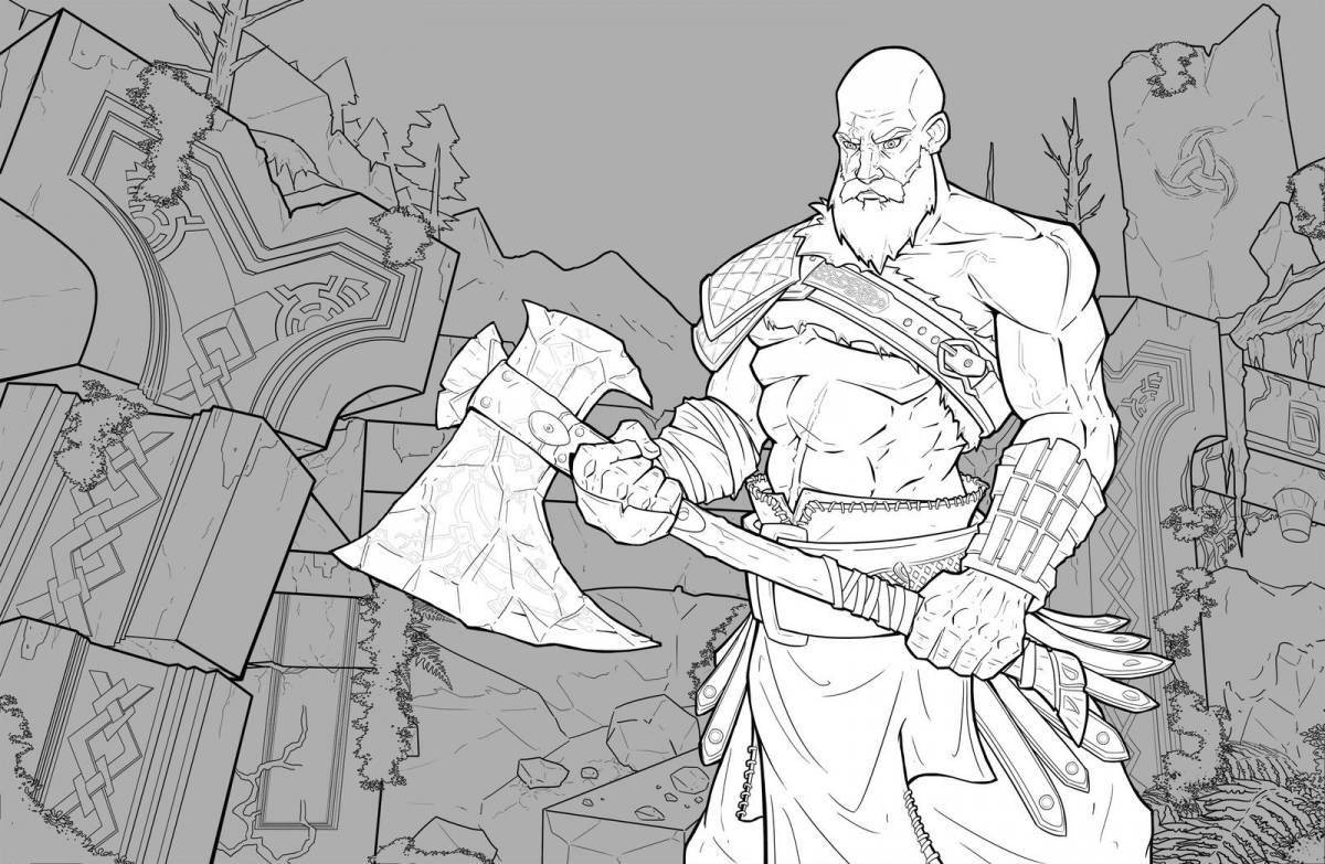Coloring great god of war